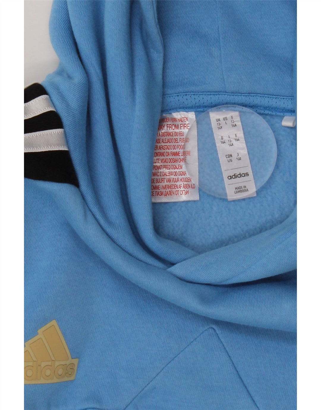ADIDAS Boys Graphic Full Tracksuit 13-14 Years  Blue Colourblock Polyester