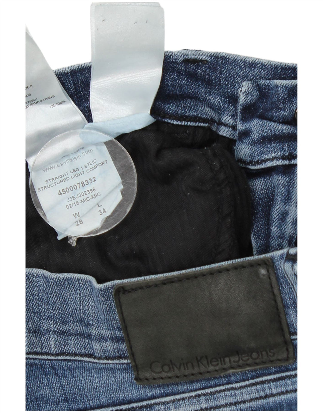 Calvin Klein Blugi drepti pentru bărbați W28 L29 Bumbac albastru