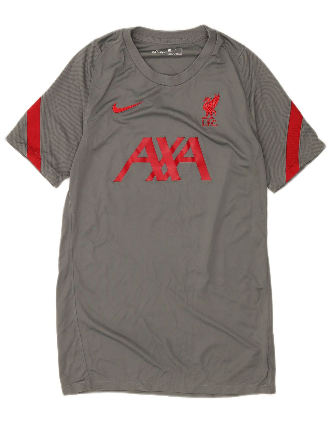 Tricou cu grafic Liverpool Nike pentru bărbați Top mic, gri, poliester color bloc