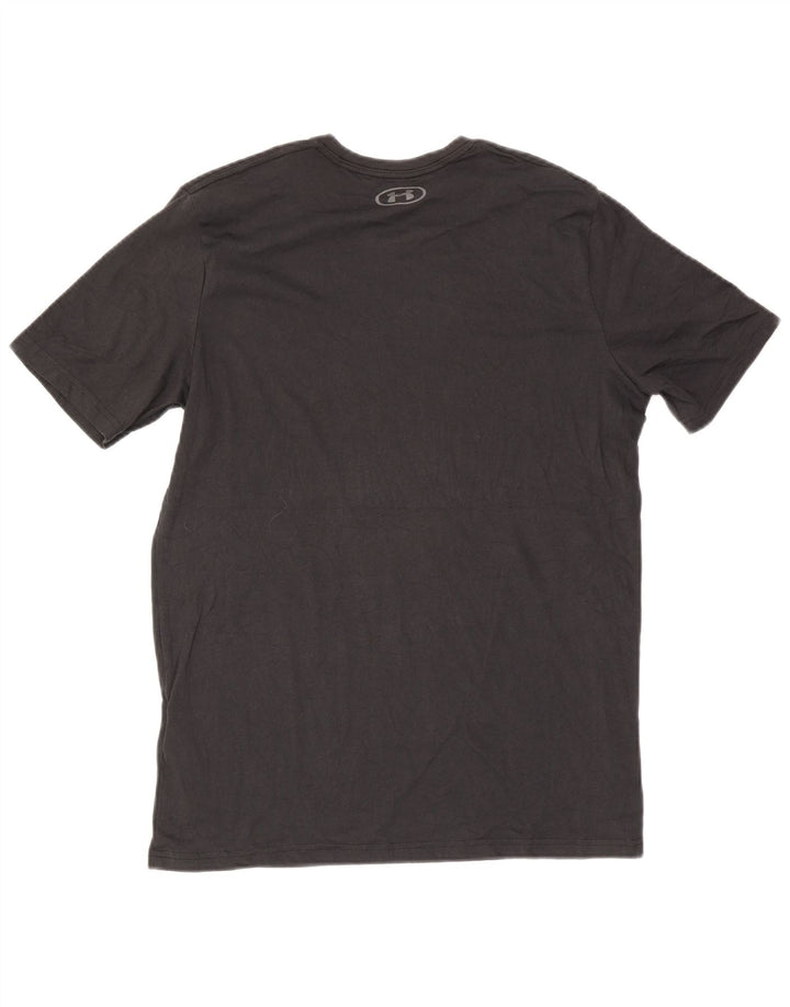 Tricou grafic Under Armour pentru bărbați Top mediu din bumbac negru