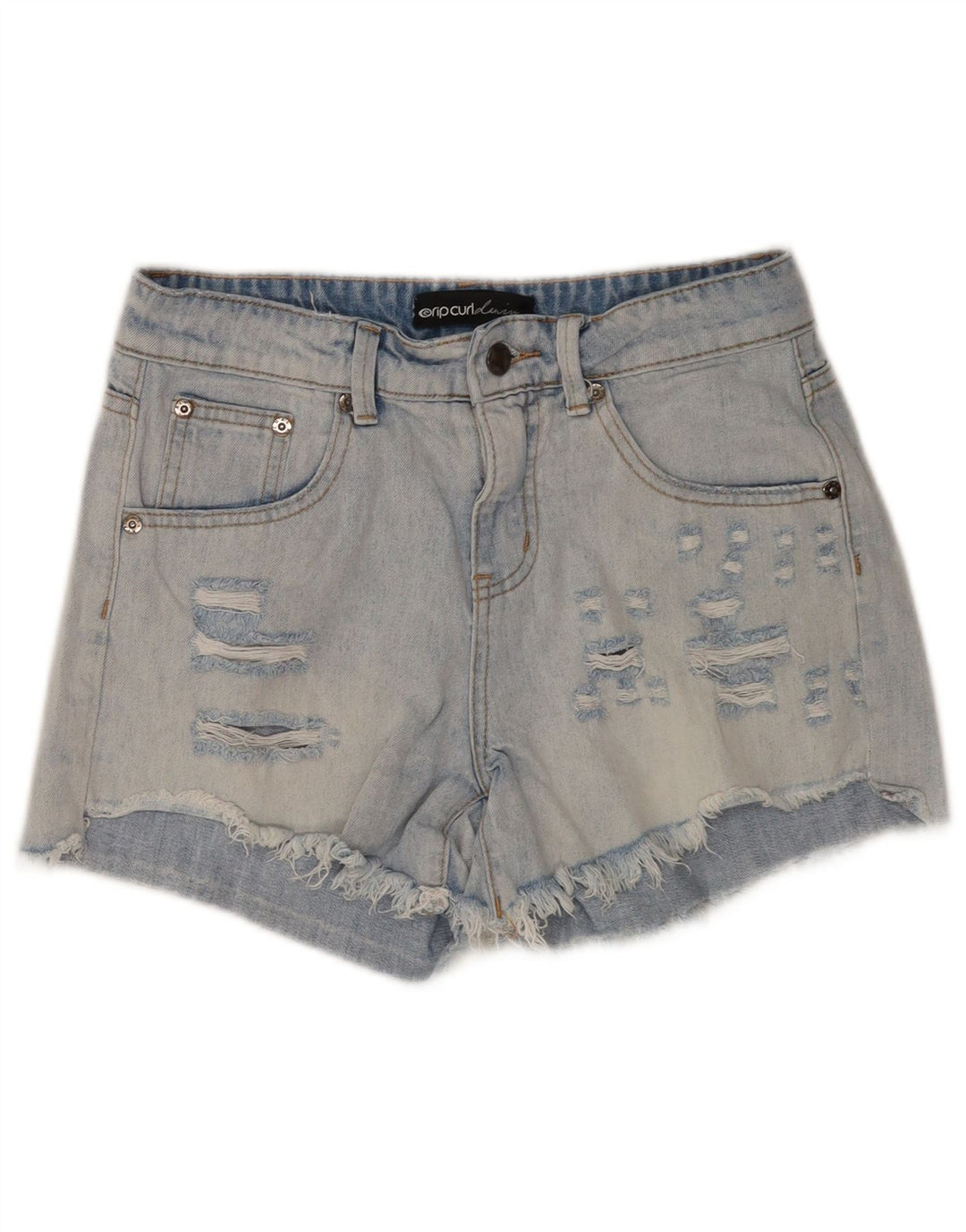 Pantaloni scurți din denim distressed pentru femei Rip Curl W24 XS Bumbac albastru