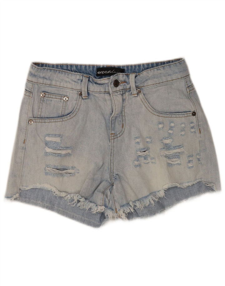Pantaloni scurți din denim distressed pentru femei Rip Curl W24 XS Bumbac albastru