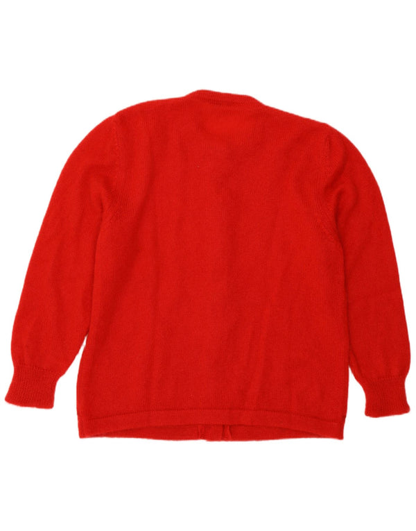Pulover cardigan Colombo pentru femei IT 44 Medium Red Mohair