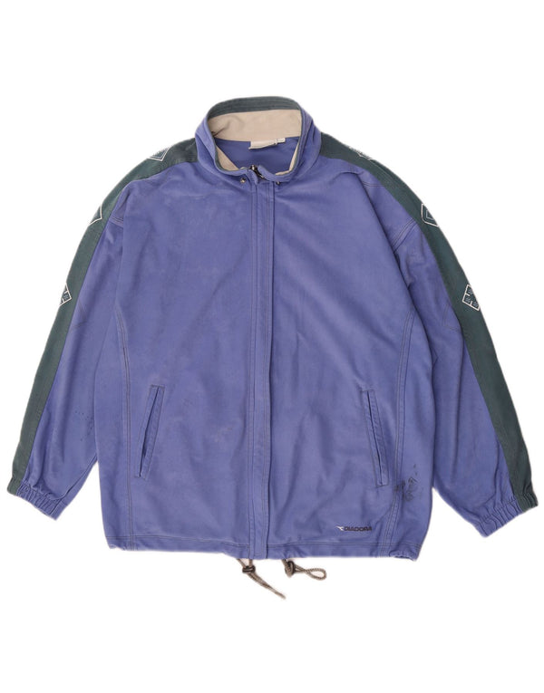 Jachetă de top pentru trening grafic supradimensionată pentru femei Diadora UK 10 Small Purple