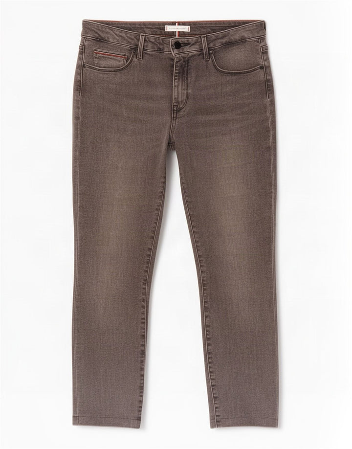 Blugi crop slim pentru femei Tommy Hilfiger W30 L25 gri