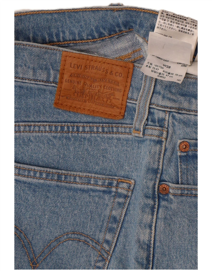 Pantaloni scurți din blugi Levi's W28, bumbac albastru mediu