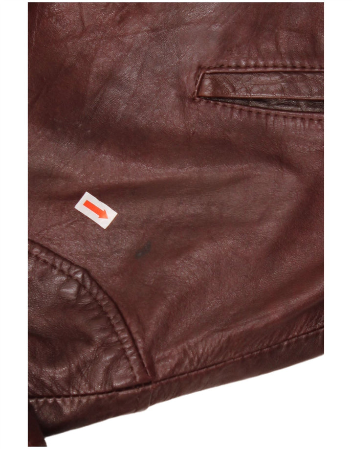 Jachetă de piele pentru bărbați C&A UK 38 Medium Burgundy