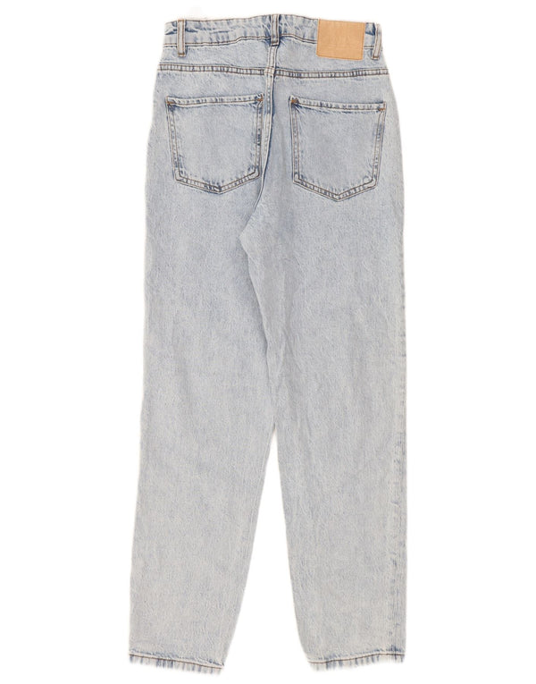 Zara Womens Acid Wash High Waist Jeans EU 36 XS W26 L28 Blue Cotton