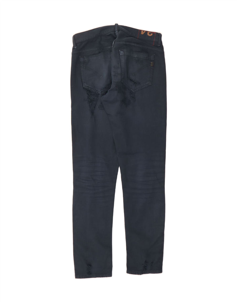 GEORGE Mens Distressed Skinny Jeans W34 L32 Navy Blue Cotton Vintage George and Second-Hand George from Messina Hembry 