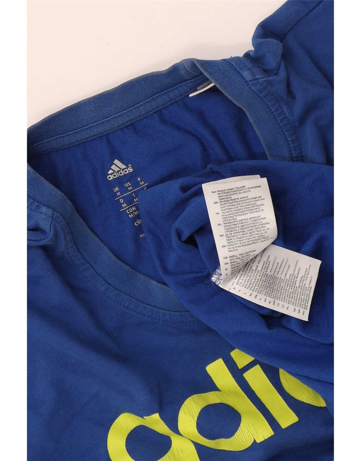 Tricou Adidas Climalite Graphic Top Bumbac Albastru Mediu