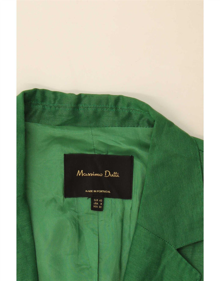 Jachetă Blazer deschisă pentru femei Massimo Dutti EU 40 verde mediu