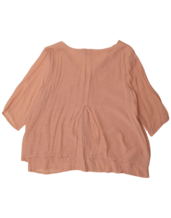 Marks & Spencer pentru femei Autograph Top cu mâneci 3/4 UK 18 XL roz viscoză