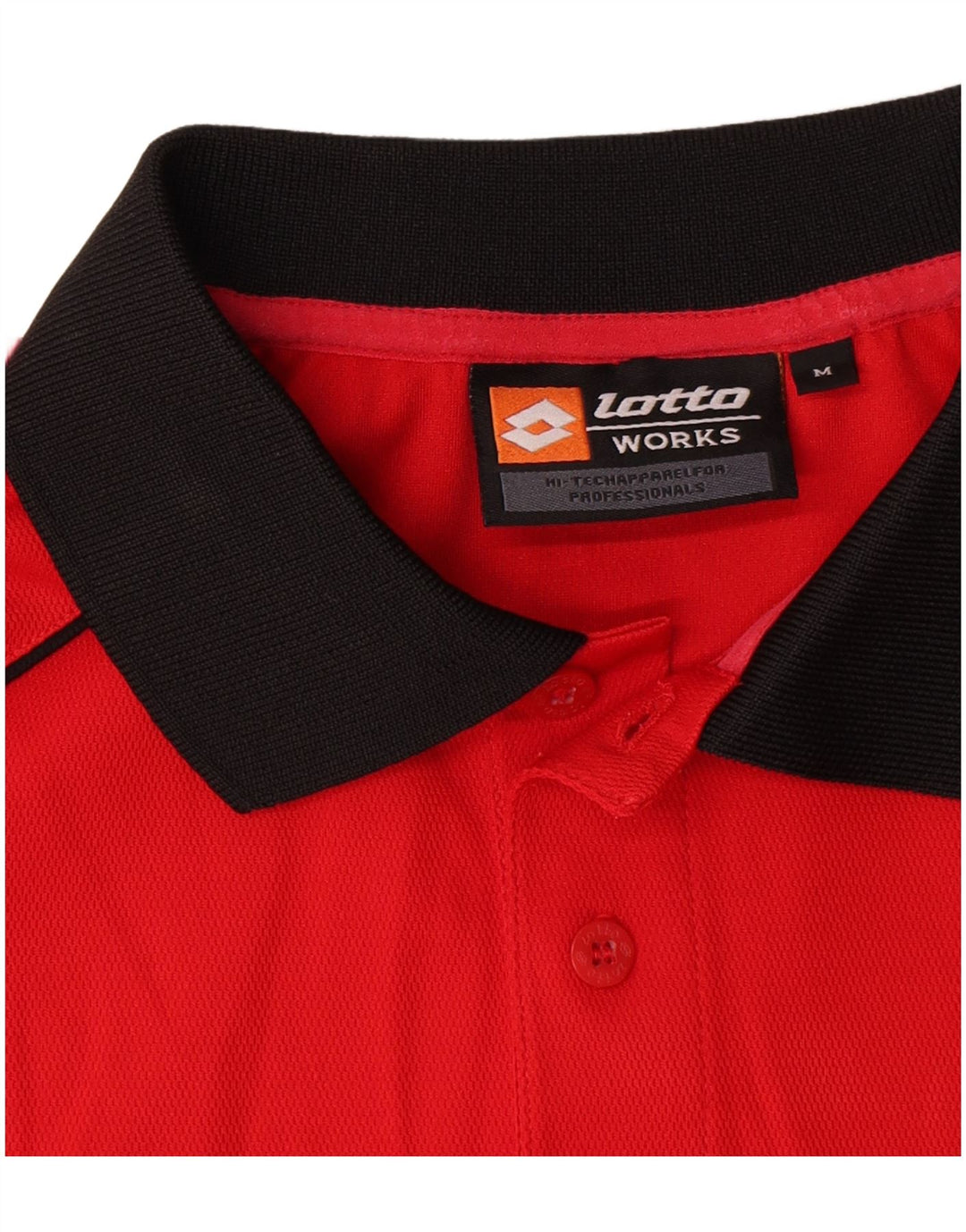 Tricou polo rugby pentru bărbați Lotto, roșu mediu, poliester bloc de culoare