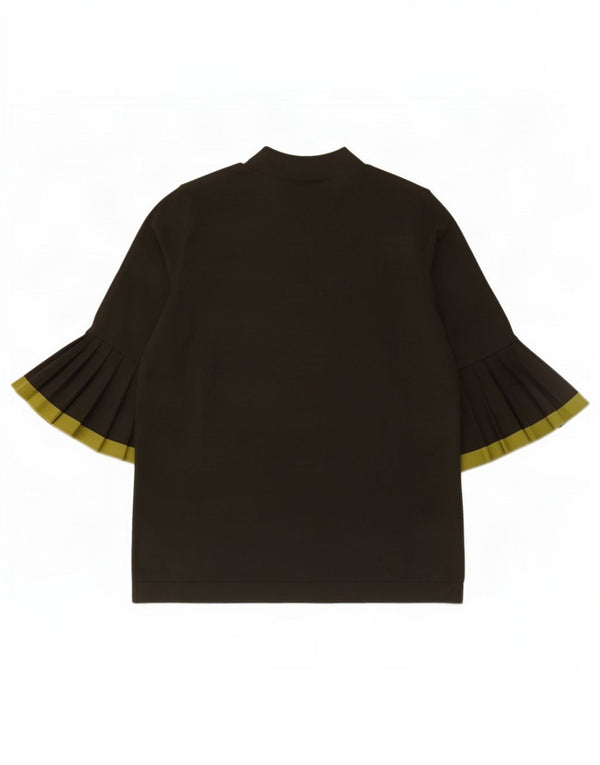 Cos Femei Top mânecă 3/4 UK 10 Small Green Viscose