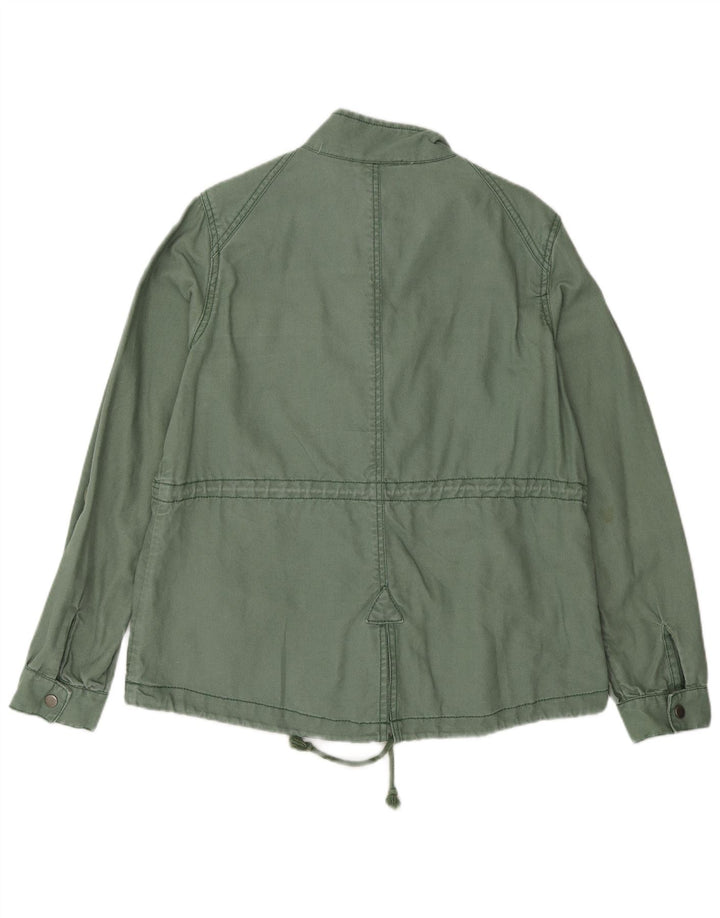 MONSOON Jachetă utilitare pentru femei UK 16 Large Green Ramie