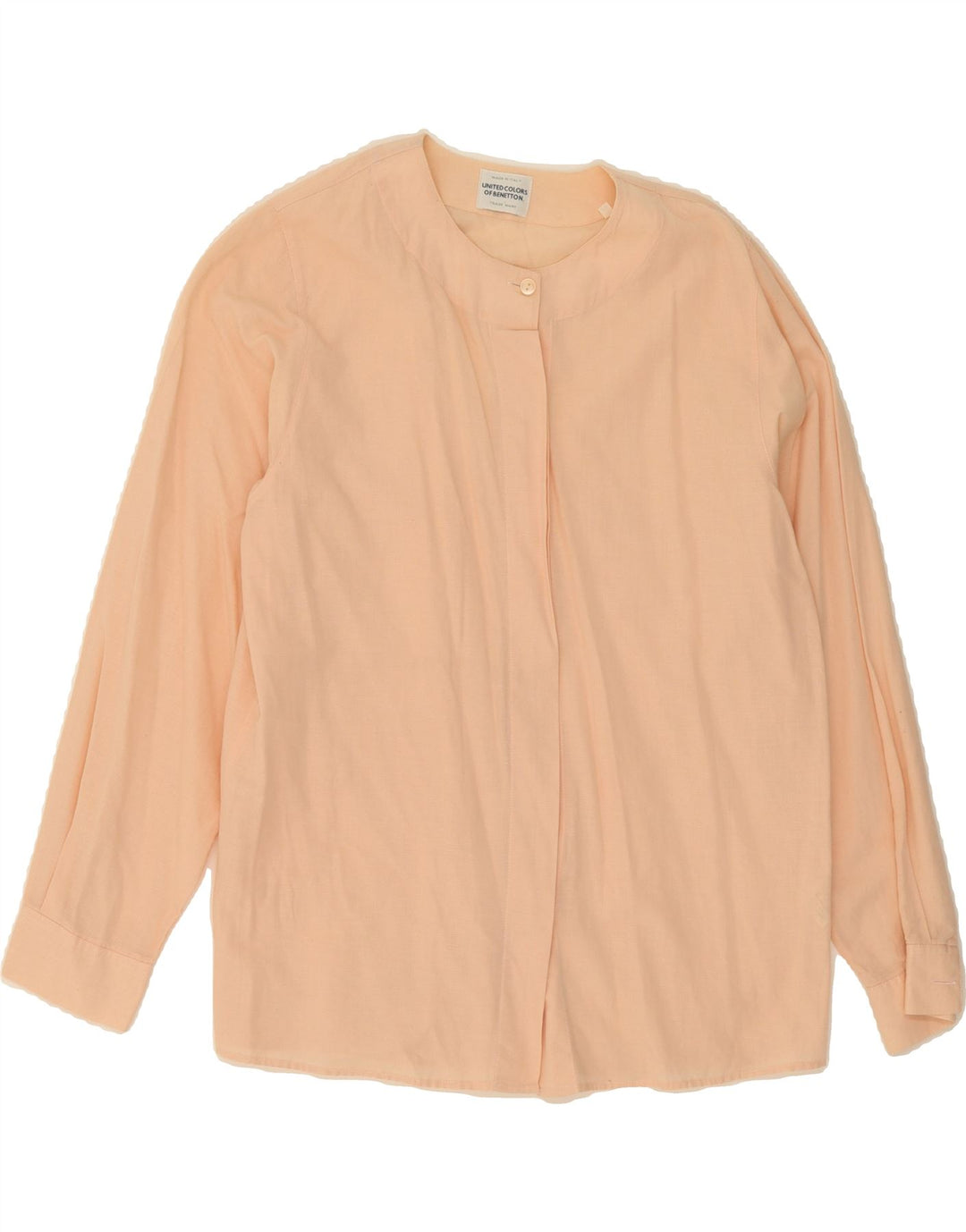 BENETTON Womens Shirt Blouse IT 44 Medium Beige Cotton Vintage Benetton and Second-Hand Benetton from Messina Hembry 
