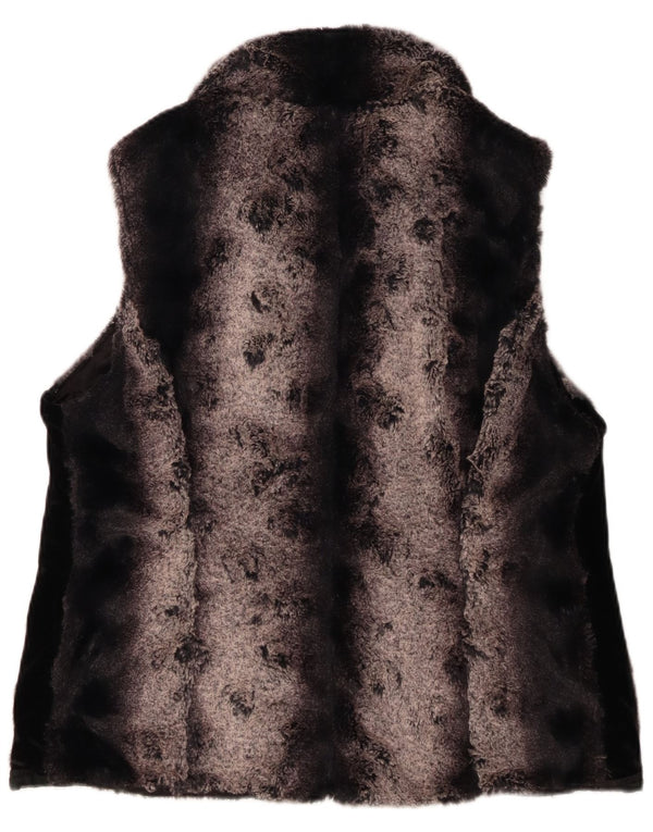 Gerry Weber Gilet cu blană artificială pentru femei UK 16, mare, gri cu dungi