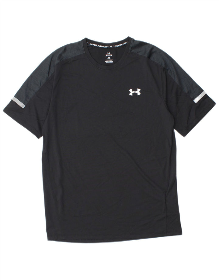 Tricou Under Armour pentru bărbați Top mic, negru, poliester color bloc