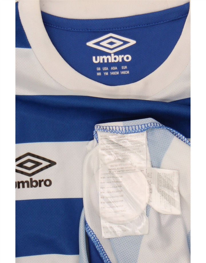 Tricou Băieți Umbro Top 9-10 ani Poliester cu dungi albastre medii