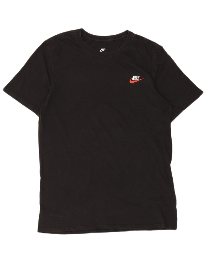 Tricou cu croi atletic Nike pentru bărbați Top mediu din bumbac negru