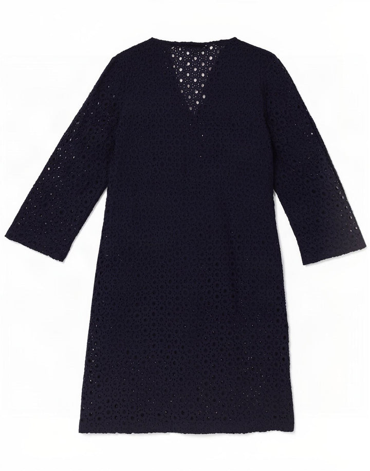 Rochie de bază cu mâneci 3/4 pentru plajă pentru femei The White Company UK 10 Mic bleumarin