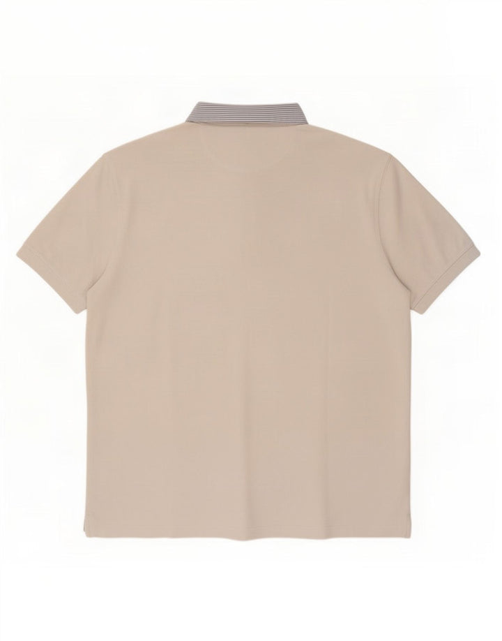 Tricou polo Massimo Dutti pentru bărbați, bumbac alb 2XL