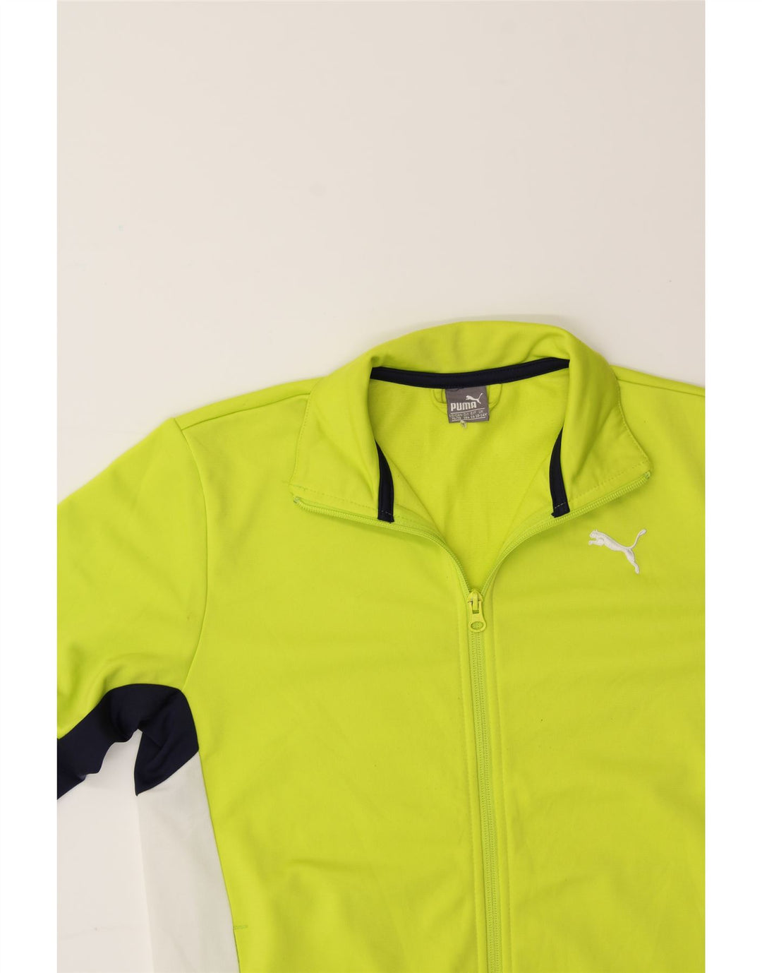 PUMA Boys Tracksuit Top Jacket 13-14 Years XL  Green Colourblock Polyester Vintage Puma and Second-Hand Puma from Messina Hembry 