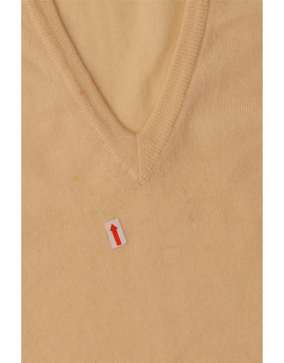 POLO bărbătesc cu decolteu în V Vestă Tank Top IT 52 Lână virgină mare galbenă