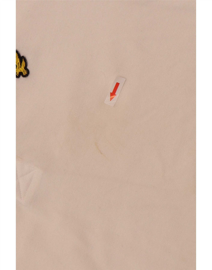 Tricou polo Lyle & Scott pentru bărbați, bumbac alb mediu