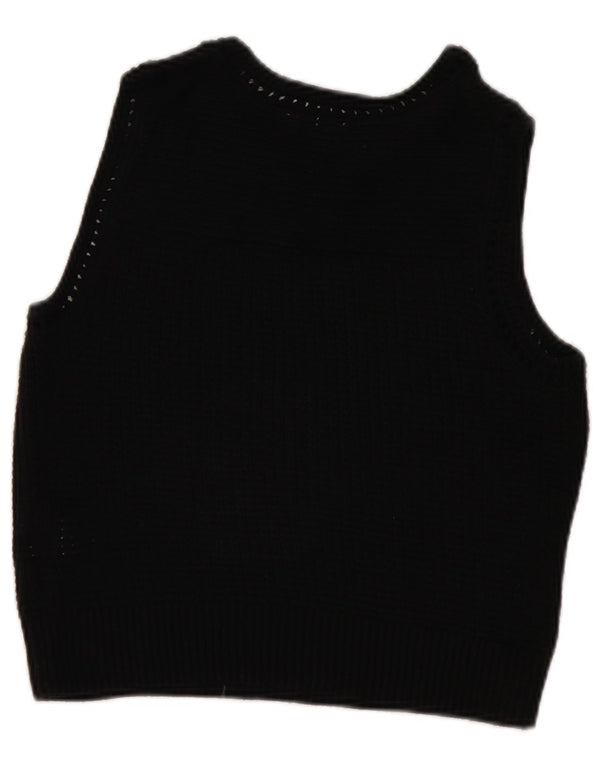 Gap Womens Oversized Vest Tank Top UK 6 XS Bumbac negru