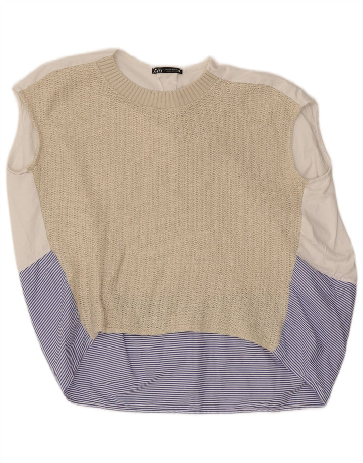 Bluză fără mâneci pentru femei Zara UK 10 Mic multicolor Colorblock