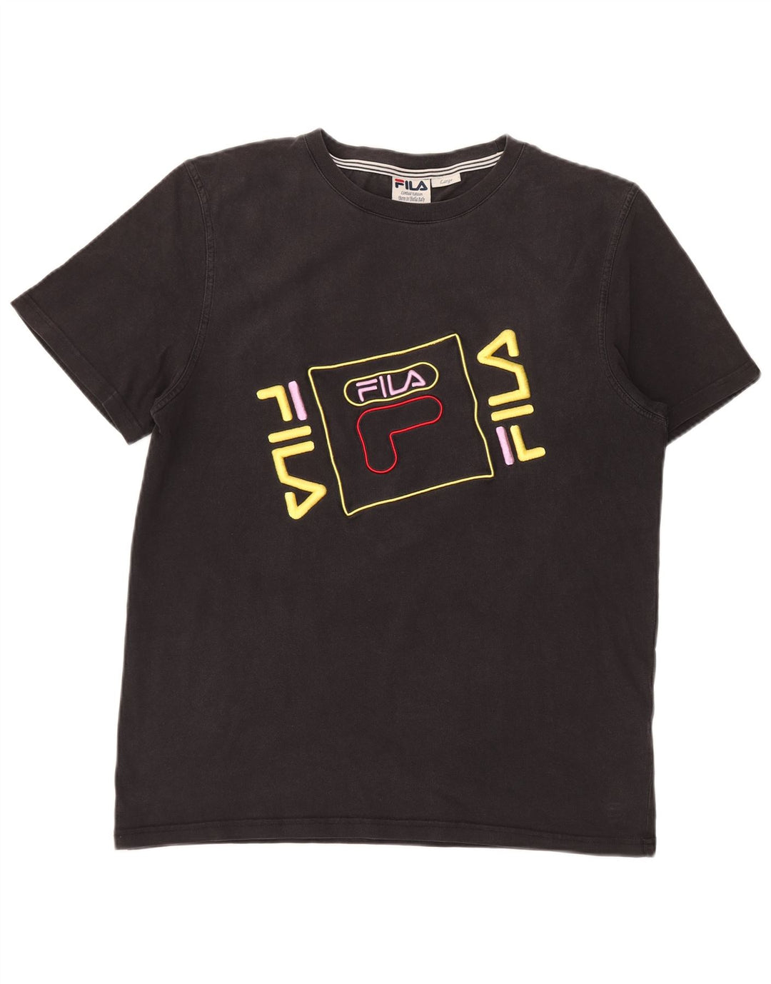 Tricou grafic Fila pentru bărbați, ediție limitată Top mare negru
