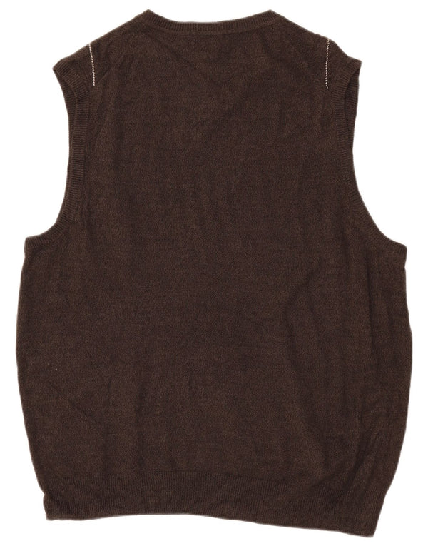 DOCKERS Vestă bărbătească Tank Top Maro Maro Argyle/Diamond Acrylic