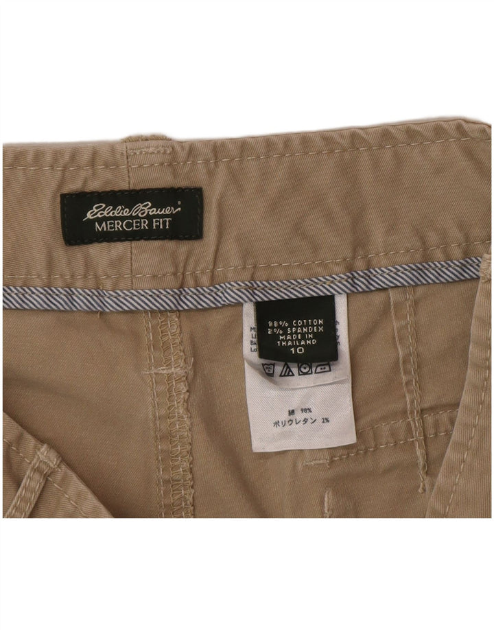 Eddie Bauer pentru femei Mercer Fit Cargo Pantaloni scurți US 10 Large W32 Beige Bumbac