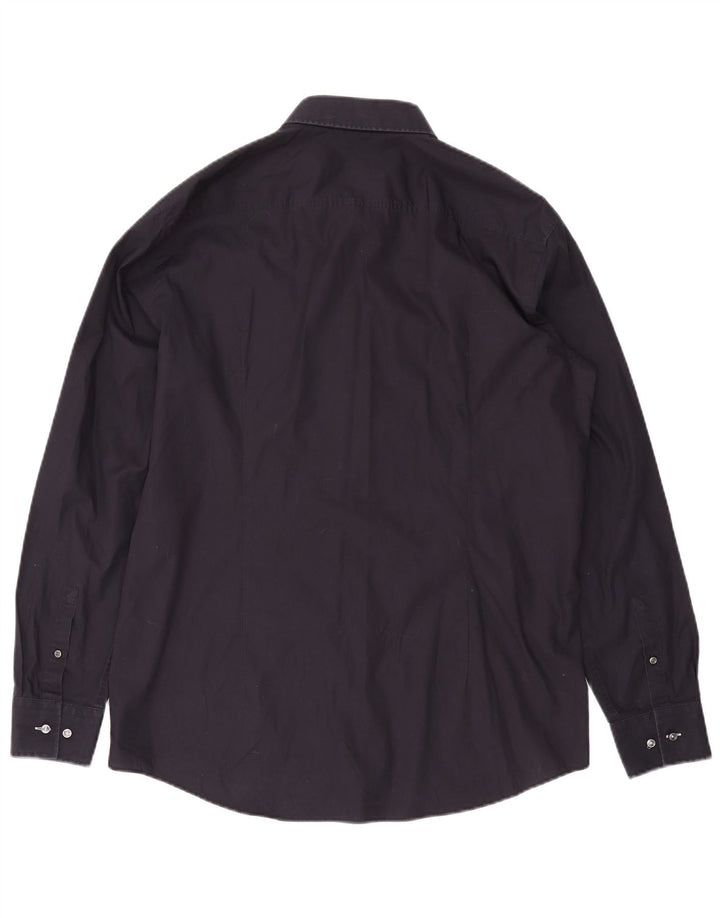 Cămașă pentru bărbați HUGO BOSS Slim Fit Mărimea 44 17 1/2 XL Bumbac bleumarin