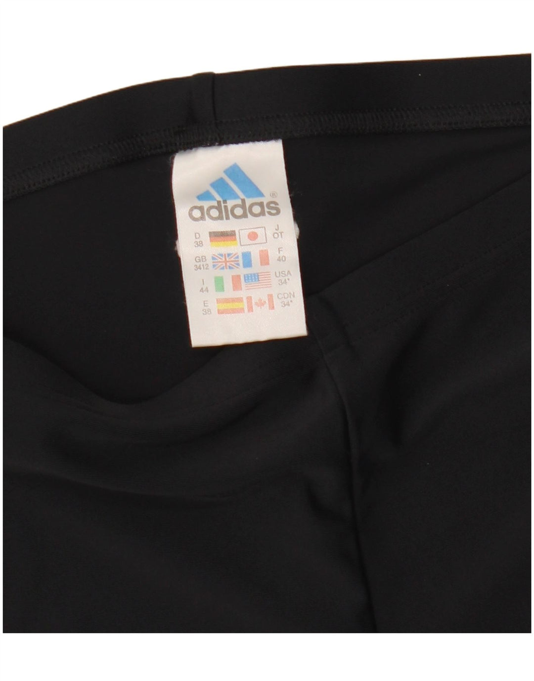Pantaloni scurti sport ADIDAS pentru femei UK 12 Poliester mediu negru