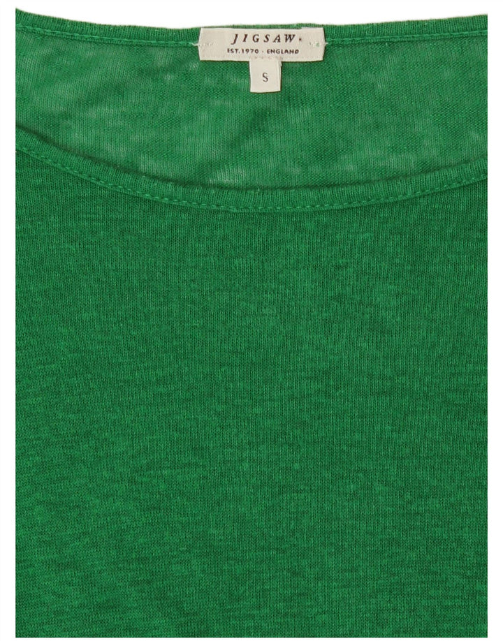 Jigsaw Top supradimensionat pentru femei cu mânecă lungă UK 10 Small Green