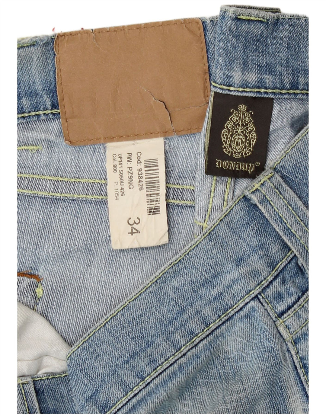 Blugi Dondup pentru bărbați, subțiri, învechiți, W34 L32, albaștri