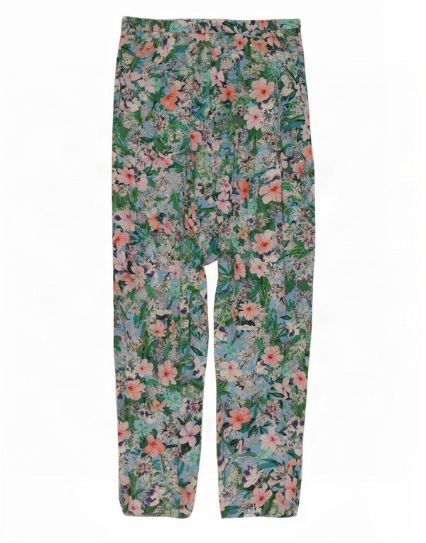 Pantaloni casual conici pentru femei Zara Mediu L28 L28 Multicolori Florali
