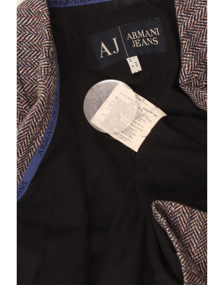 ARMANI JEANS Jachetă pentru femei cu 4 nasturi IT 42 Medium Gris Herringbone