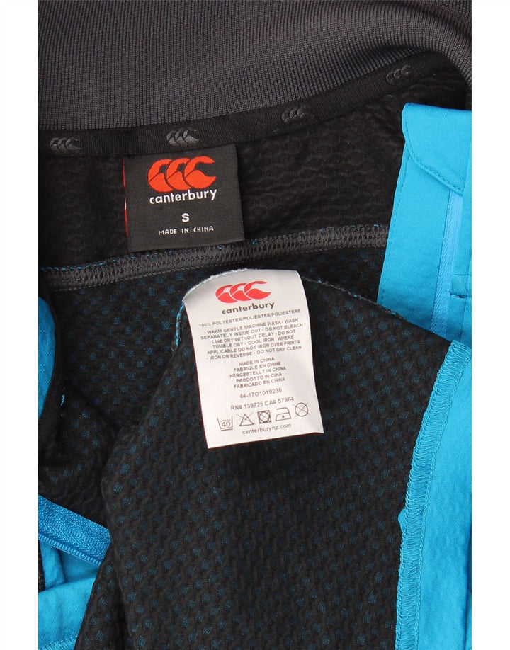 Top de trening pentru bărbați Canterbury, cu fermoar, cu gât, colorat, albastru