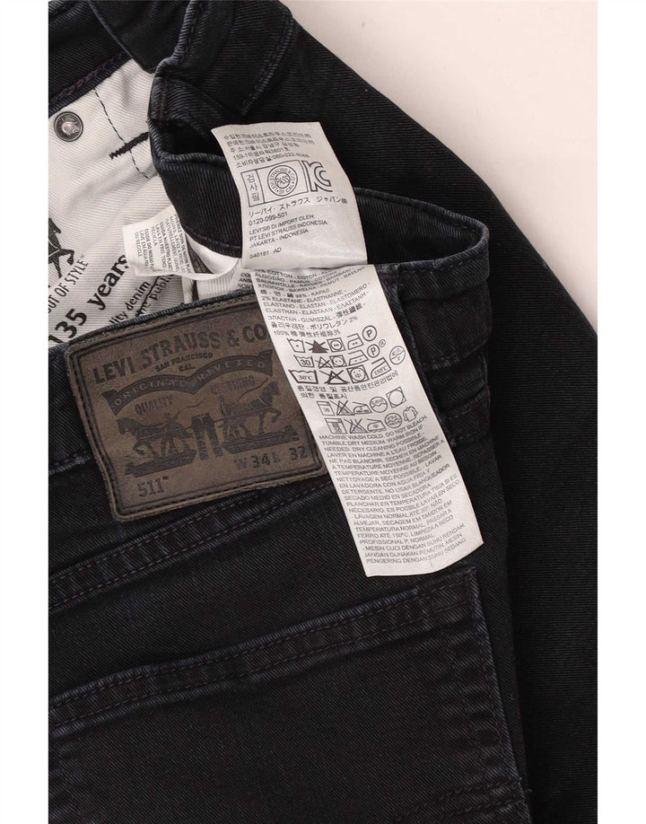Blugi Levi's 511 Slim pentru bărbați W34 L32 bumbac negru