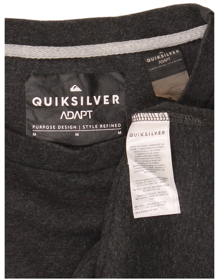 Pulover Quiksilver pentru bărbați, poliester cu pături, gri mediu