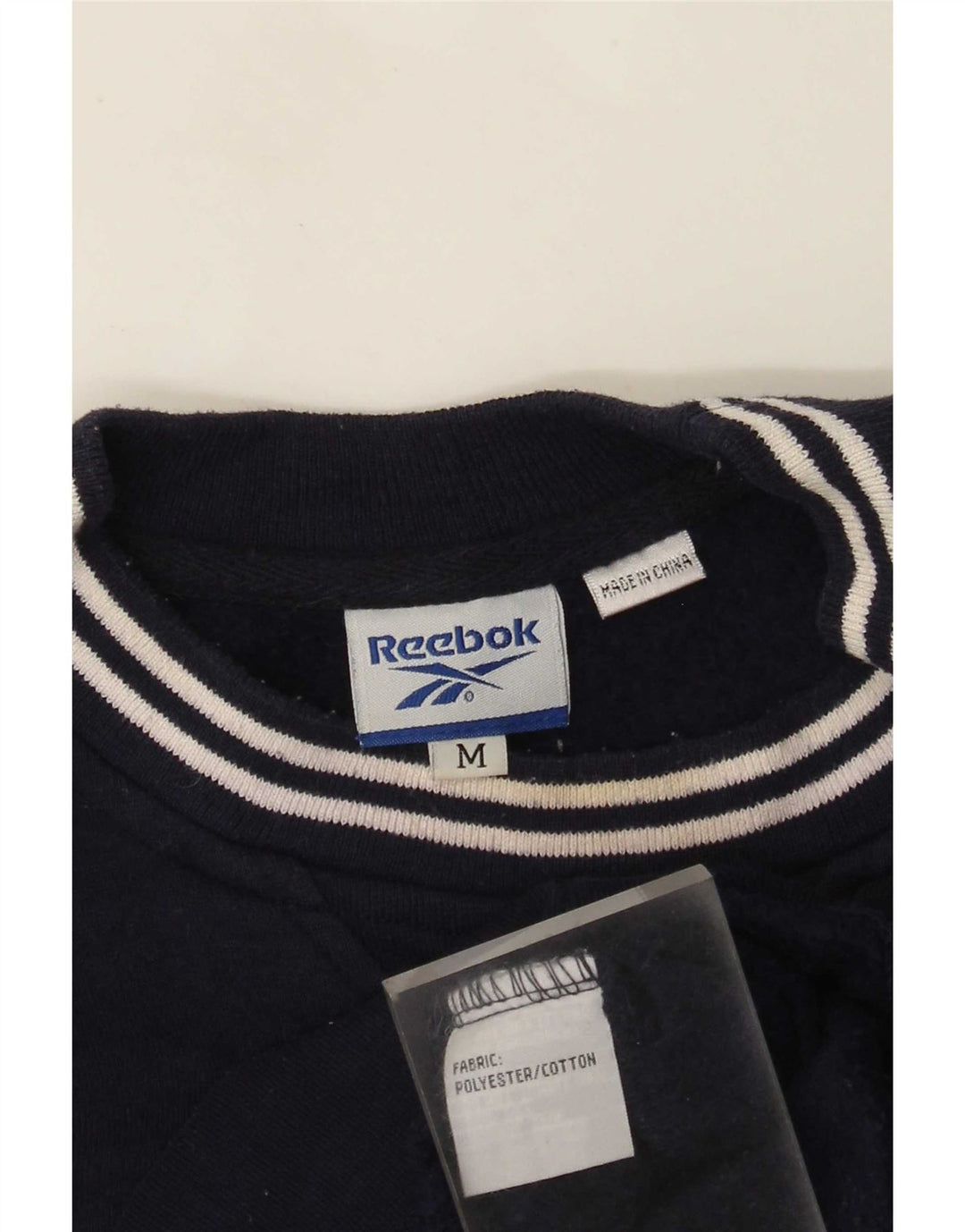 Pulover grafic Reebok pentru bărbați, poliester mediu albastru bleumarin