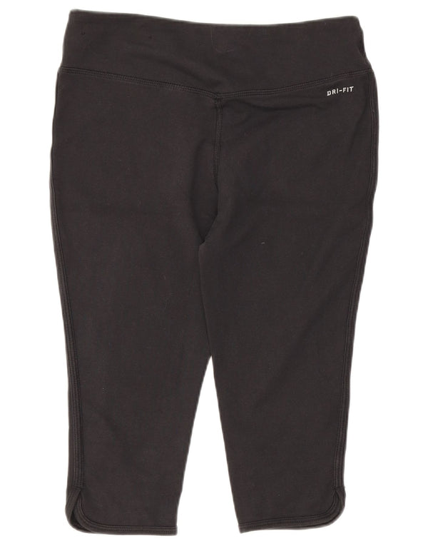 Pantaloni scurti sport Nike Dri Fit pentru femei, UK 8/10, bumbac negru mic