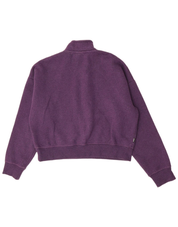Pulover oversized crop Superdry pentru femei UK 14 mare violet