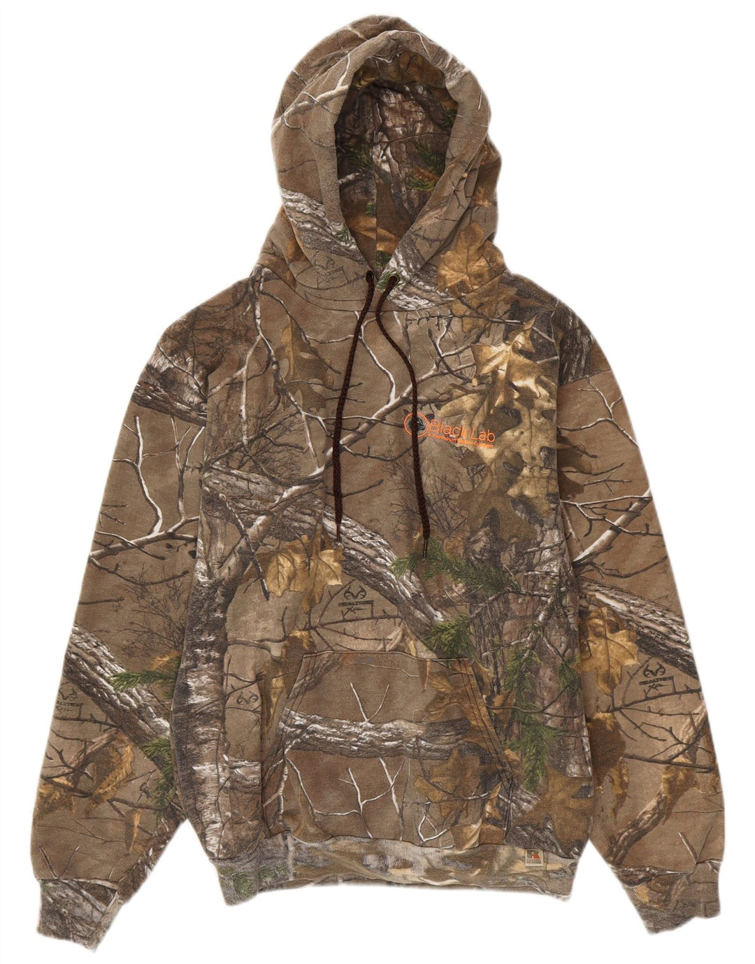 Pulover Russell Athletic pentru bărbați, bumbac, camuflaj, kaki mediu