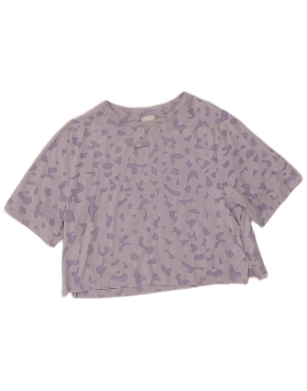 Tricou crop pentru femei Nike UK 18 XL Camuflaj violet