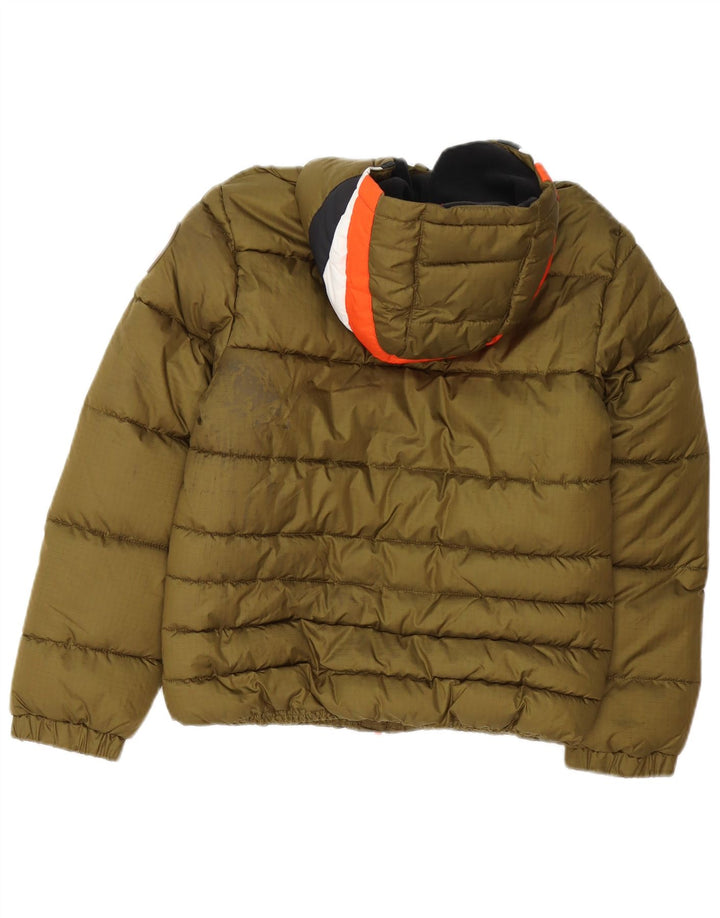 Jachetă căptușită cu glugă Levi's pentru băieți 11-12 ani Kaki Poliester color bloc