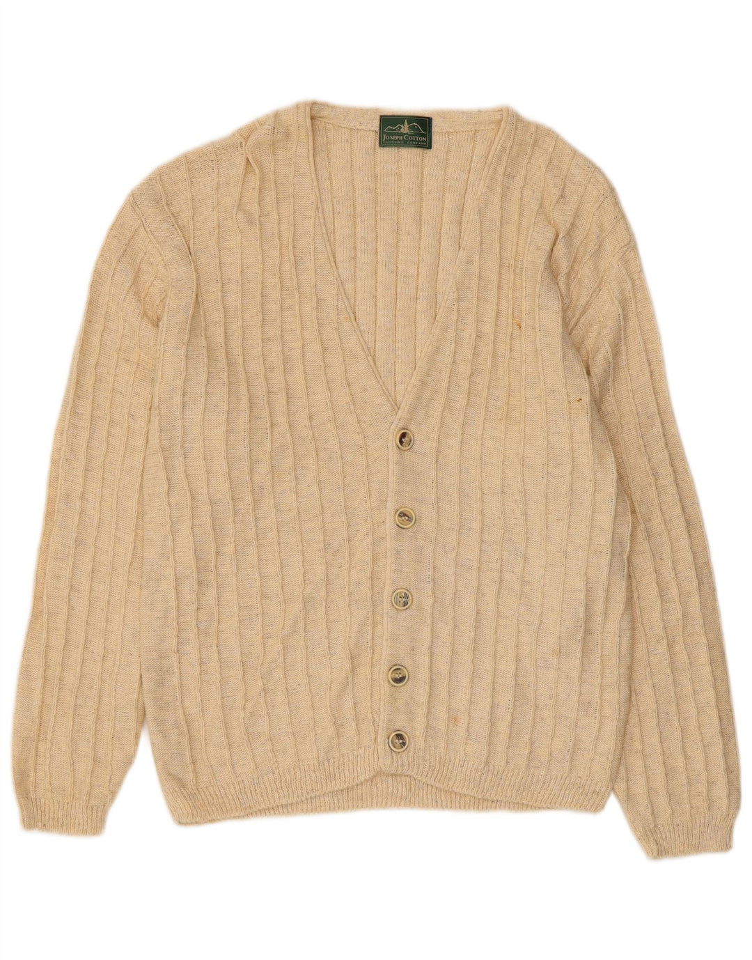 Cardigan Vintage pentru bărbați, bumbac, bej mediu